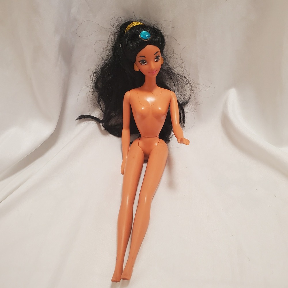 Vintage Mattel Disney Princess Jasmine Doll 1992 Aladdin Black Hair 11.5 inch